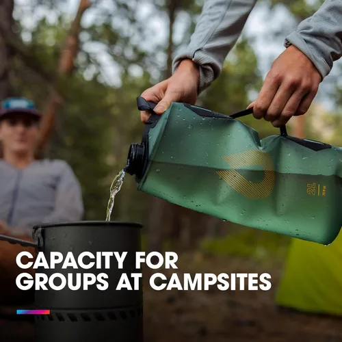 Miniatura 3 de Bolsa de almacenamiento de agua para acampar plegable (2L, 3L, 4L, 6L, 10L) - Sin BPA y PVC, bolsa de depósito de hidratación, a prueba de fugas