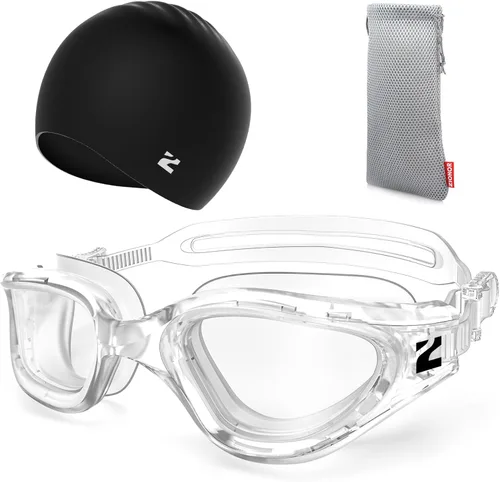 Miniatura 29 de ZIONOR Gafas de natación para adultos, G1 Air con protección UV antivaho y a prueba de fugas, ajuste cómodo para adultos, hombres y mujeres, incluye