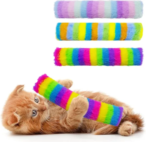 Miniatura 8 de Paquete de 3 Juguetes de Hierba Gatera, Juguetes de Almohadas para Gatos Suaves y Duraderos, Juguetes de Hierba Gatera con Sonido Crujiente, Juguete