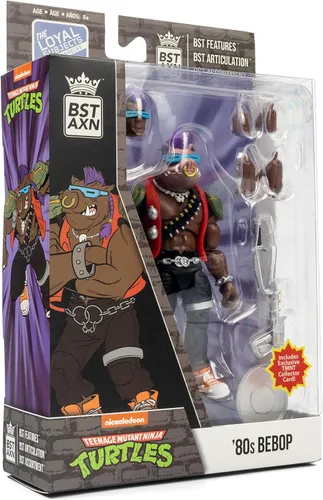 Miniatura 5 de The Loyal Subjects BST AXN Teenage Mutant Ninja Turtles Bebop 80's - Figura de acción de 5 pulgadas con accesorios