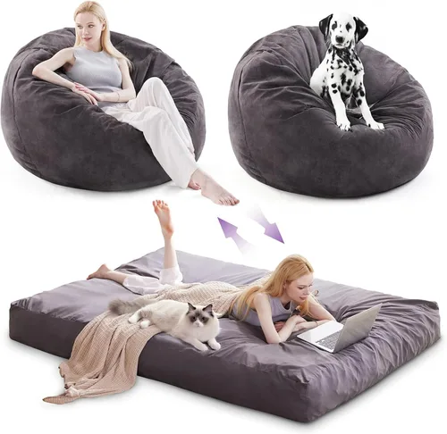Miniatura 7 de Funda de puf refrescante para el verano caluroso (sin relleno), sillas gigantes para almacenamiento de animales de peluche, fundas para sillas