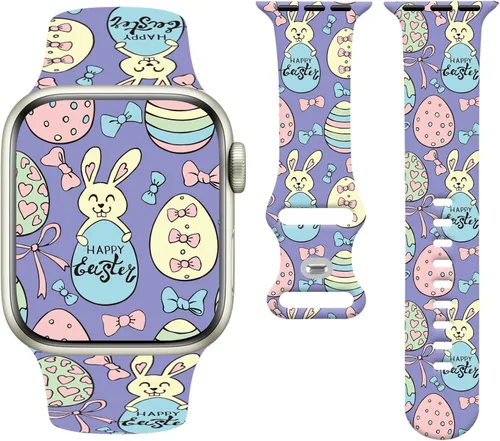 Miniatura 26 de Holiday Watchband Compatible with Apple Watch 38mm 40mm 41mm 42mm 44mm 45mm 49mm Women Men,Soft Silicone Cute Sport Strap for Apple Watch Ultra