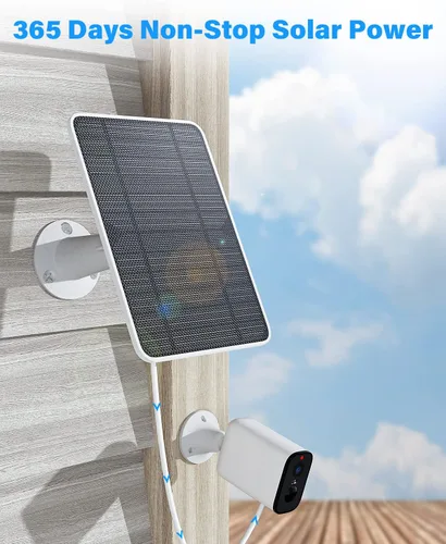 Miniatura 2 de Panel solar de carga mejorado compatible con Arlo Pro 4, Pro 3, Ultra 2, panel solar de 4 W con cable de carga de 9.8 pies, impermeable IP65