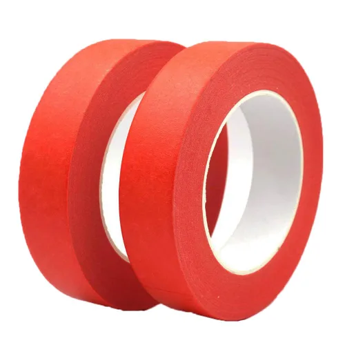 Miniatura 17 de Paquete de 2 Cintas Naranjas para Pintores de 1 pulgada de Ancho, Cinta de Enmascarar de 1 pulgada X 55 Yardas X 2 Rollos, Cinta de Papel Naranja