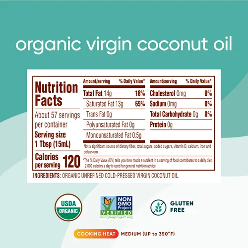 Miniatura 2 de Nutiva, Aceite de coco orgánico, 29 fl oz