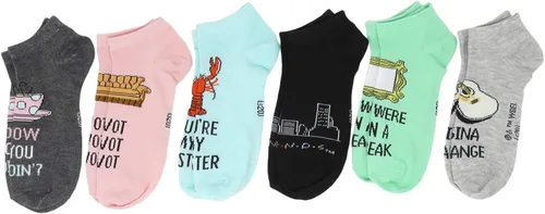 Miniatura 2 de Hyp Friends Television Series JuniorsWomens 6 Pack Ankle Socks