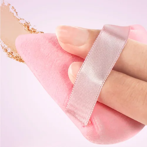 Miniatura 4 de 12DP12LP - 24 piezas de soplo de polvo, de algodón triangular, lavable para la cara, para polvo suelto, cuerpo, base cosmética, esponja