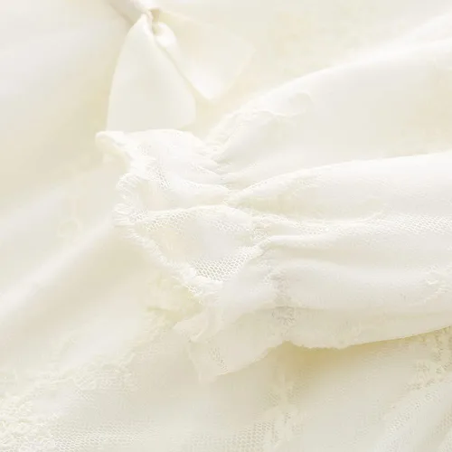 Miniatura 68 de Vestido de otoño de manga larga para niña pequeña, vestido de encaje con flores, boda, primer cumpleaños, bautizo, vestido con sombrero