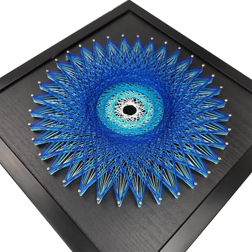 Miniatura 9 de EYANKUNG Kit de Arte de Cuerdas 3D DIY para Manualidades para Adultos Principiantes, Regalo Único para Mujeres (Nido de Pájaro 12 x 12 pulgadas)