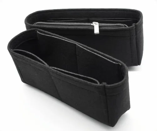 Miniatura 2 de Lckaey Organizador de inserción de bolso para chanel pequeño bolso clásico con solapa, organizador de fieltro para bolso premium sin