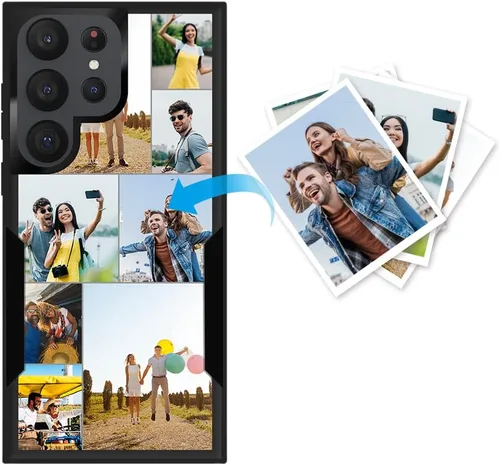 Miniatura 97 de Funda protectora personalizada para Samsung Galaxy S22 Ultra 5G (versión 2022), funda protectora de doble capa resistente con múltiples fotos, a