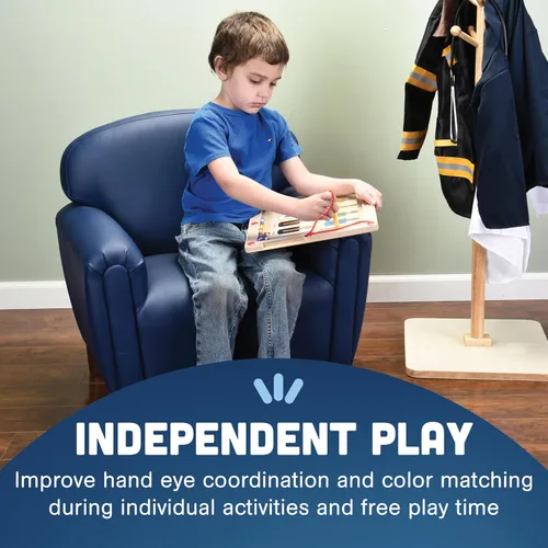 Miniatura 6 de Constructive Playthings Juego de juego de colores con juguetes magnéticos para niños a partir de 3 años, clasificación magnética de color de madera