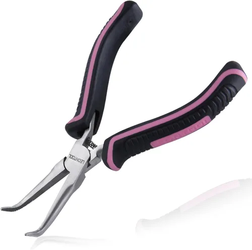 Miniatura 18 de Juego de alicates de joyería de 6 piezas con estuche, incluye punta de aguja, punta curva, diagonal, alicates de corte, perfecto para manualidades