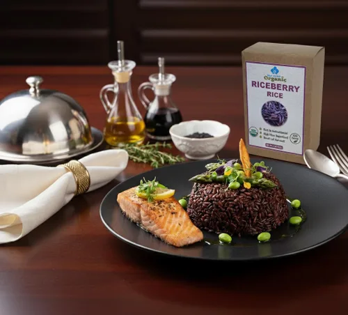 Miniatura 6 de Arroz orgánico de Riceberry – Arroz de jazmín negro tailandés morado – Frescura de primera calidad – Cosecha pequeña directamente de nuestra granja