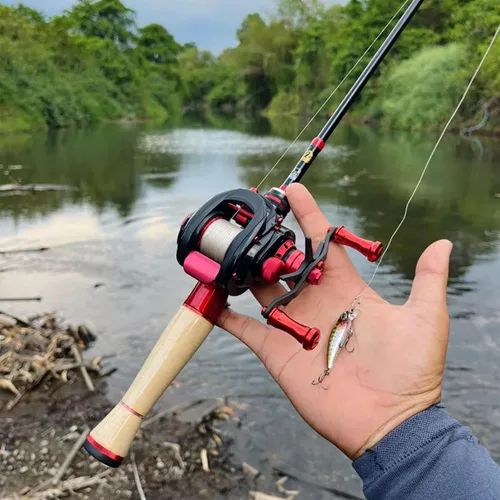 Miniatura 6 de PURELURE Caña de Pescar Telescópica, Caña de Viaje de Spinning Casting de Fibra de Carbono, Punta de Carbono Sólido de Repuesto, Mango de Corcho 3A