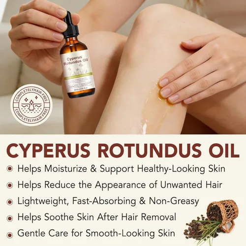 Miniatura 2 de Aceite Cyperus Rotundus, aceite Cyperus Rotundus para depilación, inhibe el crecimiento del cabello, reduce el crecimiento corporal no deseado