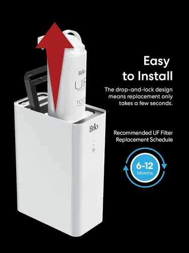 Miniatura 5 de Brio Reemplazo del filtro de agua de ultrafiltración de 3 etapas para sistemas de filtración UF100FBLK y UF100FWHT