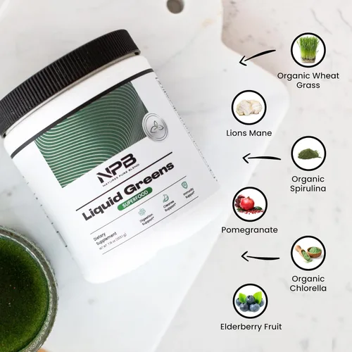 Miniatura 4 de Nature's Pure Blend Super Greens Powder - Suplementos en polvo orgánicos de superalimentos verdes para jugo y batido verde - Probiótico - Mezcla