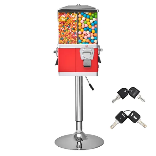 Miniatura 9 de VEVOR Máquina expendedora de dulces, máquina expendedora de dulces de cuatro compartimentos con soporte, máquinas expendedoras de chicles