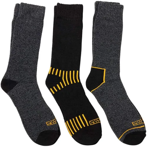 Miniatura 4 de DeWALT Calcetín de trabajo de mezcla de algodón para hombre 3 pares