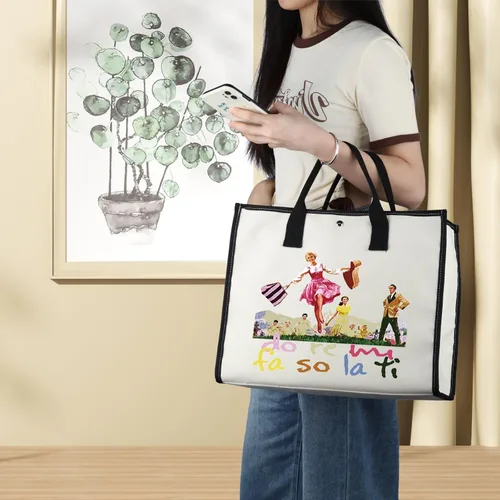 Miniatura 6 de BWWKTOP Bolsa de maquillaje cosmética musical con sonido Von Trapp Gift Do Re Mi Fa So La Ti Theater Bolsa con cremallera Bolsa de mercancía musical