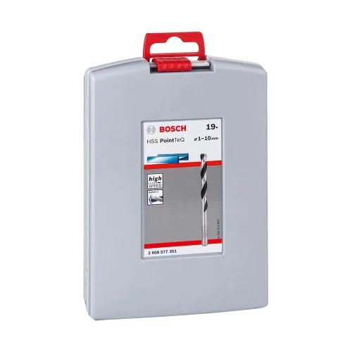 Miniatura 2 de Bosch Professional 2608577351 PointTeQ - Juego de brocas (19 piezas, para metal, ProBox, accesorios para destornilladores), 0.039–0.394 in
