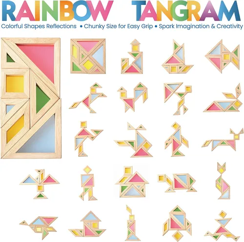 Miniatura 7 de BOHS Translucent Tangram, tarjetas multilingües, 1 pulgada de grosor