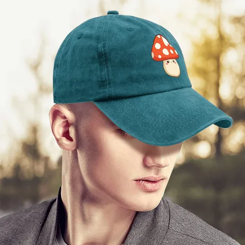 Miniatura 4 de Baseball Caps Smiling Mushroom Baseball Caps for Women Vintage Hats Adjustable