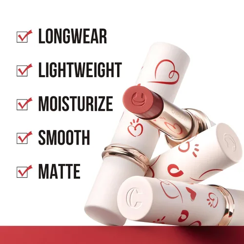 Miniatura 2 de CARSLAN Juego de pintalabios mate para regalo del día de San Valentín, maquillaje de color de labios hidratante, lápiz labial altamente pigmentado
