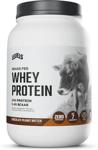 Miniatura 15 de Levels - Polvo de proteína de suero alimentado con pasto, sin artificiales, 24G de proteína, chocolate puro, 5 libras