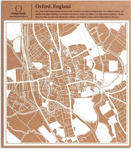 Miniatura 133 de O3 Design Studio Aberdeen - Mapa de papel cortado en papel blanco de 12 x 12 pulgadas