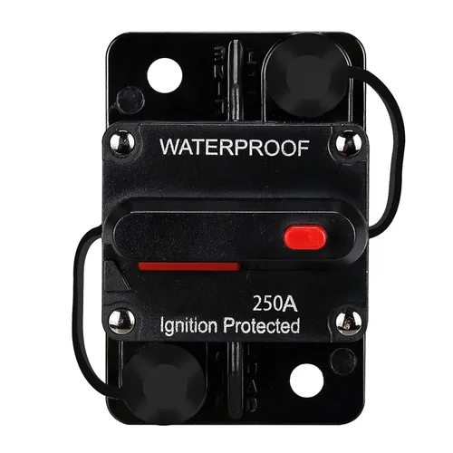 Miniatura 19 de Generic Disyuntor impermeable, portafusibles, disyuntor de audio, con reinicio manual, 12V-48V CC, 30A-300A, para sistema de audio de barco marino
