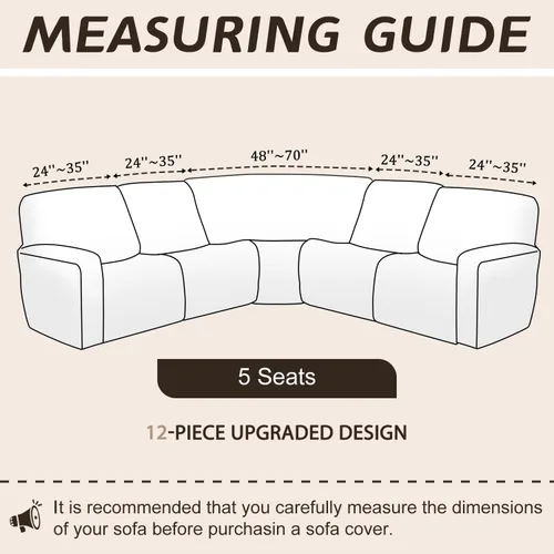 Miniatura 468 de Arfntevss Fundas de sofá seccional reclinable de terciopelo, Funda de sofá seccional de esquina para sofá reclinable, Funda elástica suave