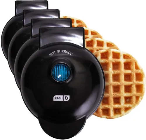 Miniatura 8 de DASH Mini Máquina para Hacer Waffles + Plancha, Paquete de 2 Máquina para Waffles + Plancha - Rojo