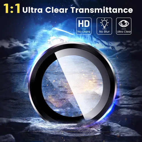 Miniatura 2 de Protectores de lente de cámara para Samsung Galaxy S23 Ultra, protectores individuales de lente de vidrio templado, ultrafinos resistentes a