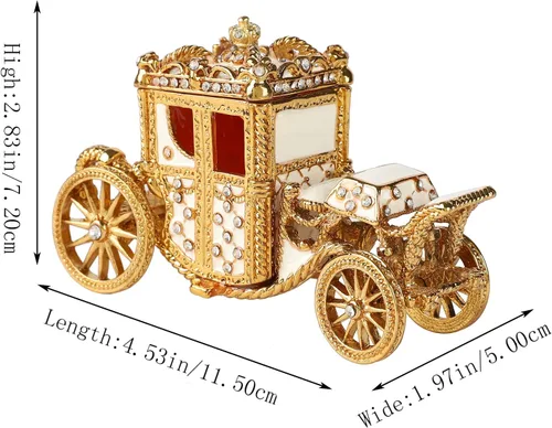 Miniatura 4 de QIFU Caja de baratija pintada a mano con bisagras, regalo único para la familia
