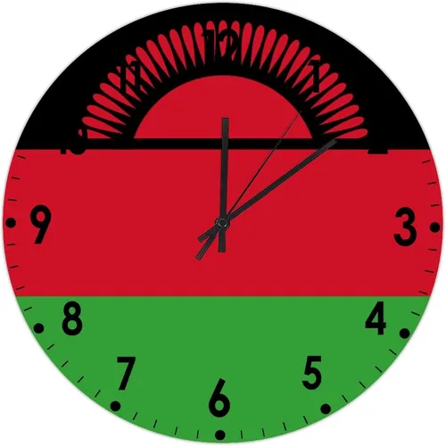 Miniatura 108 de Cheyan Reloj de pared con bandera de Canadá de 12 pulgadas, silencioso, sin tictac, de PVC, funciona con pilas, reloj redondo decorativo, regalo