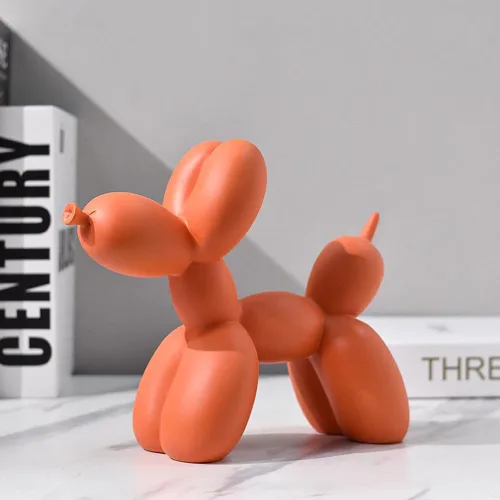 Miniatura 5 de Lindo globo de resina para perro, estatua de animales, adornos para decoración del hogar (negro)