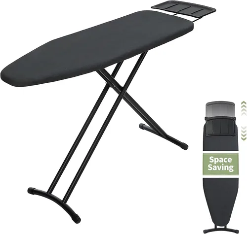 Tabla de Planchar 48x15 pulgadas, Tabla de Planchar Ancha de Servicio Pesado de Tamaño Completo con Soporte de Plancha Retráctil, BlissBoard Marco