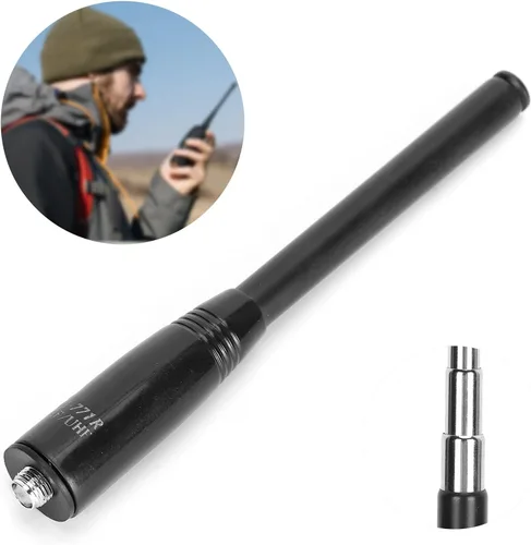 Miniatura 3 de Na771r Antena telescópica de doble banda, SMA Famale, antena de mano retráctil, antena telescópica de radio VHF UHF de doble banda para 5r 888s