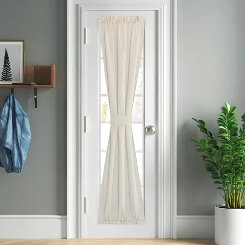 Miniatura 76 de NICETOWN - Cortinas transparentes para puerta de ventana, tratamiento de ventana lateral para puertas estrechas de vidrio/cocina/puerta delantera