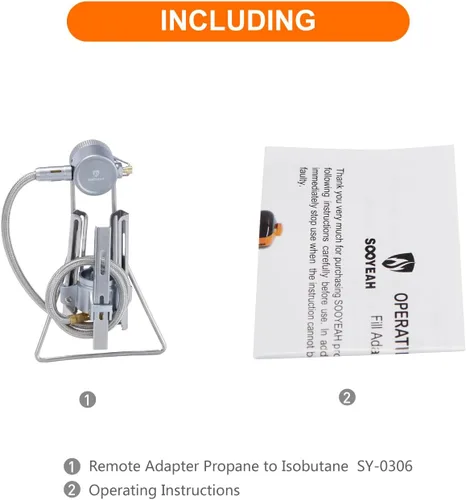 Miniatura 6 de Adaptador remoto de propano a isobutano, entrada de tanque de propano de 1 libra,Salida de válvula lindal de conexión EN417,Adaptador de estufa