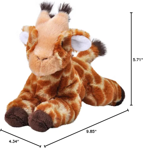Miniatura 6 de Wild Republic EcoKins - Mini jirafa de peluche de 8 pulgadas, regalos ecológicos para niños, juguete de peluche, hecho a mano con 7 botellas de agua