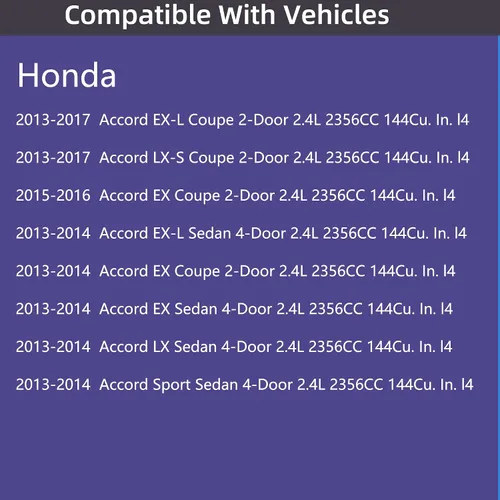 Miniatura 2 de Juego de juntas de tapa de válvulas de motor para Honda Accord 2.4L K24, EX, EX-L, LX, LX-S, Coupé, Sedán, Sedán Deportivo, 2 puertas, 4 puertas