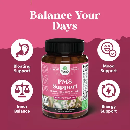Miniatura 6 de Suplemento de apoyo para el síndrome premenstrual para mujeres – Equilibrio hormonal para mujeres y molestias menstruales con DIM, Chasteberry