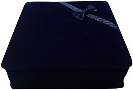 Miniatura 3 de Caja de regalo para joyería, collar, pendiente y pulsera, XL, azul marino