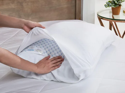 Miniatura 7 de Juego de 2 fundas de almohada Coldest Pillow Cases – Paquete de 2 fundas de almohada con cierre de sobre, funda de almohada transpirable – 100%