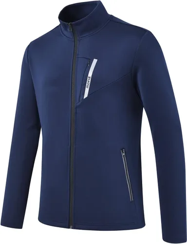 Miniatura 2 de MoFiz Conjunto deportivo para hombre, manga larga, casual, con cremallera completa, para correr, deportivo, 2 piezas