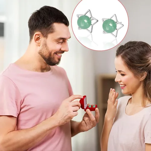 Miniatura 78 de Jade Earrings Studs,Green Jade Earrings for Women,925 Sterling Silver Earrings Studs for Sensitive Ears,Handmade Jade Earrings for Birthday