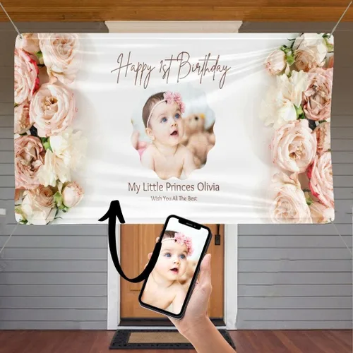 Miniatura 24 de NiceMemoryLLC - Cartel de vinilo personalizable con texto en inglés «Happy Birthday», telón de fondo de fiesta, regalo y decoración, de NiceMemoryLLC